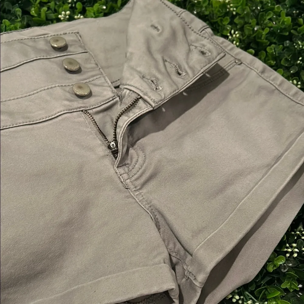 Refuge Gray High Waist Shorts Versatile Style